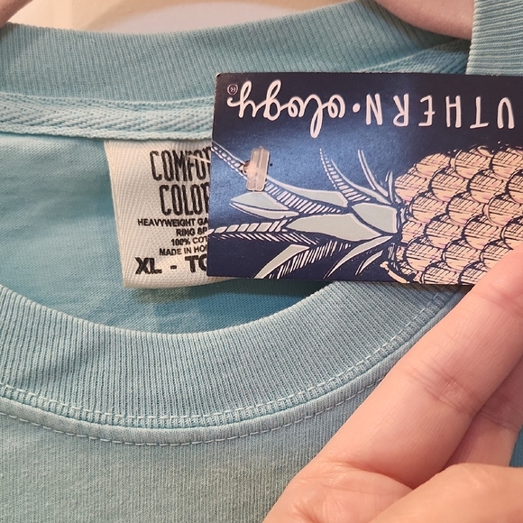 Comfort Colors Teal Graphic Tee - Picture 4 of 4